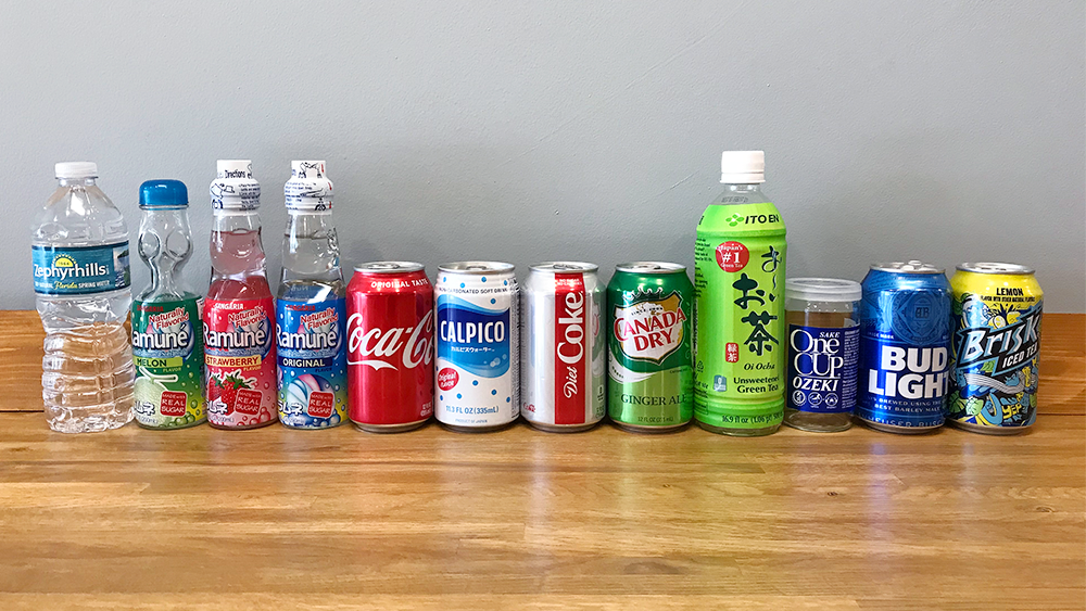 selection of beverages